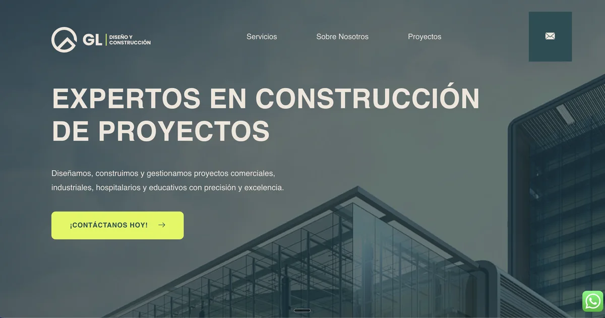 Sitio de GL Diseño y Construcción